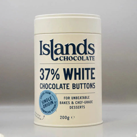 37% WHITE CHOCOLATE BUTTONS (GIANT) - 200G TIN