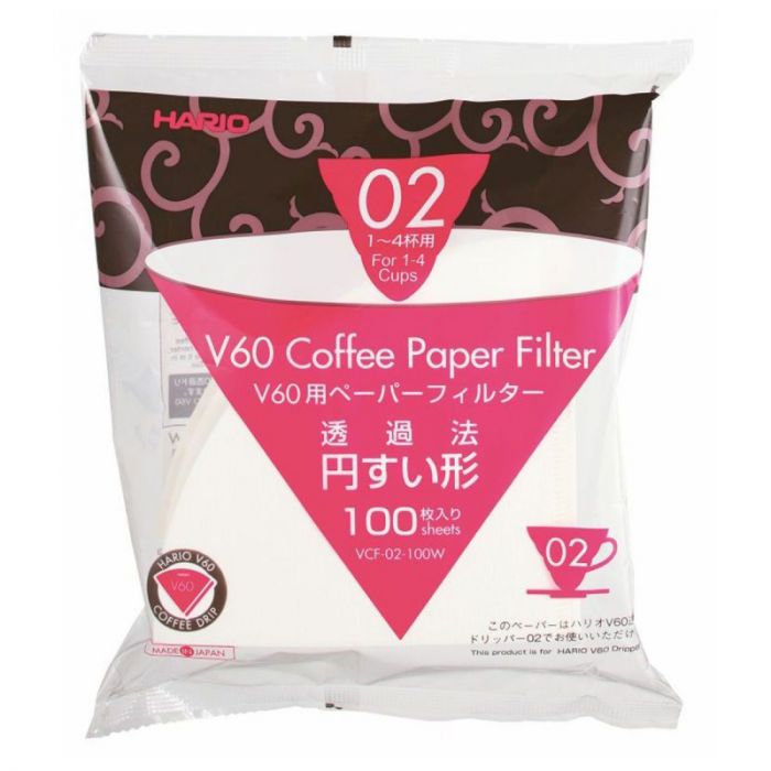 Hario V60 Paper Filter 02 - 100 papers (Bleached)