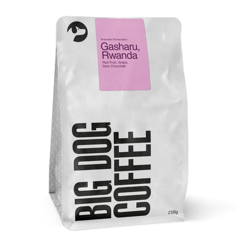 Bag of Big Dog Coffee from Gasharu, Rwanda 