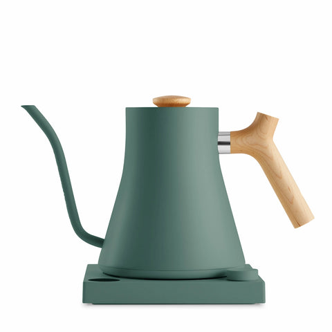 Fellow Stagg EKG Electric Pouring Kettle - 0.9 Litres | Smoke Green with Maple Handle (UK Plug)
